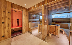 Wellnessbereich mit Sauna, Infrarotkabine und Dampfbad im Hotel Gungau am Zwölferkogel.