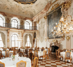 Der Marmorsaal im Hotel Schloss Leopoldskron in Salzburg