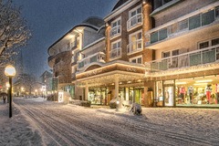 Hotelansicht Winter Haupteingang in der Kurgartenstraße