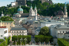 Der weltberühmten Mirabellgarten in Salzburg