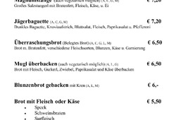 Speisekarte