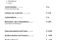 Speisekarte