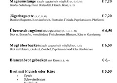 Speisekarte