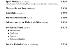 Speisekarte